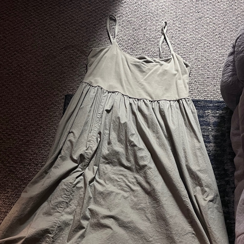 Tea green spaghetti strap dress